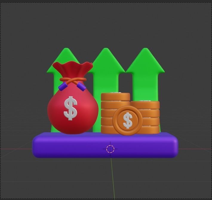 Investment 3d Illustration  Icon Pack 3D model_46