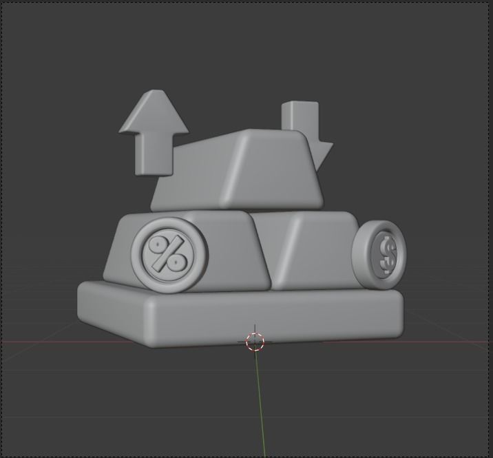 Investment 3d Illustration  Icon Pack 3D model_33