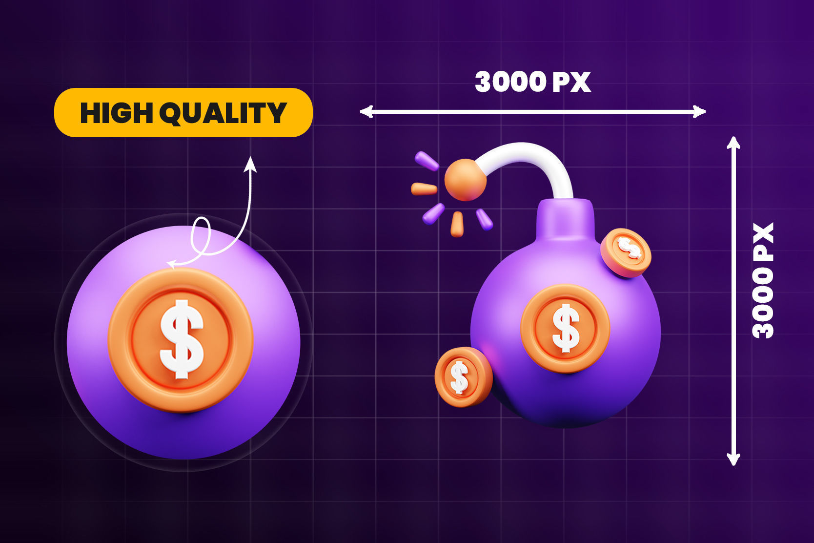 Investment 3d Illustration  Icon Pack 3D model_5