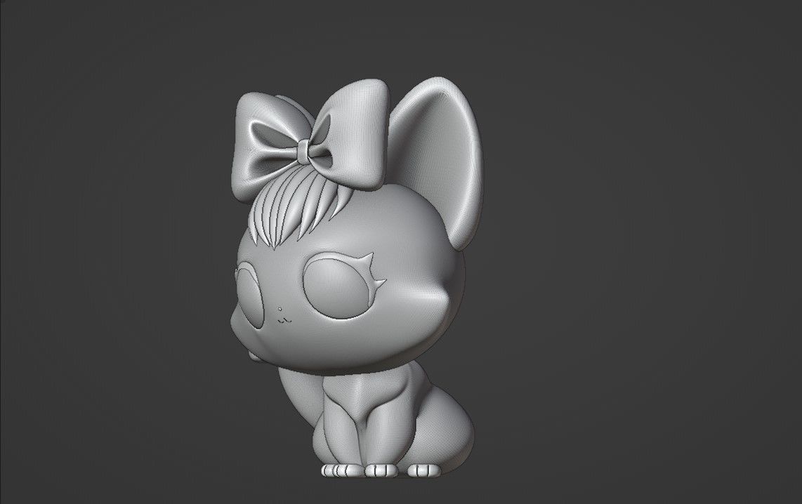 cat girl 3D print model_6