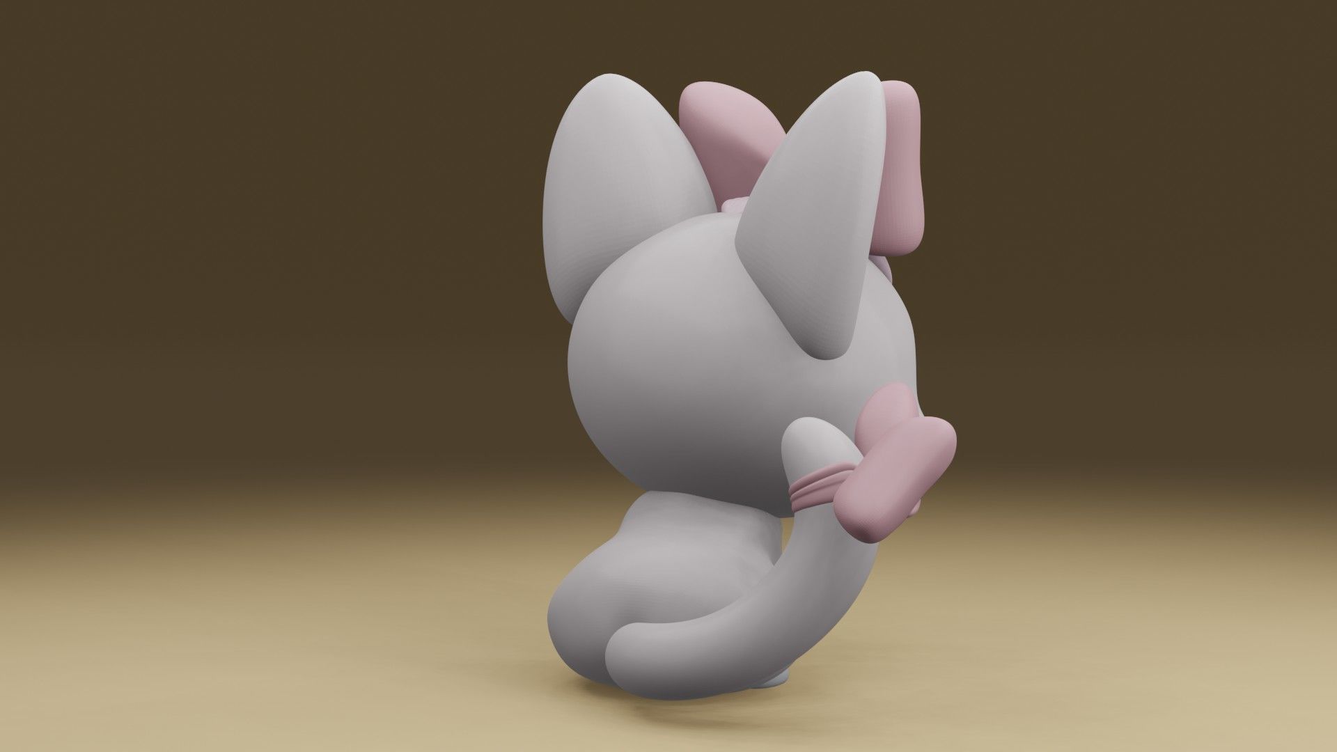 cat girl 3D print model_10