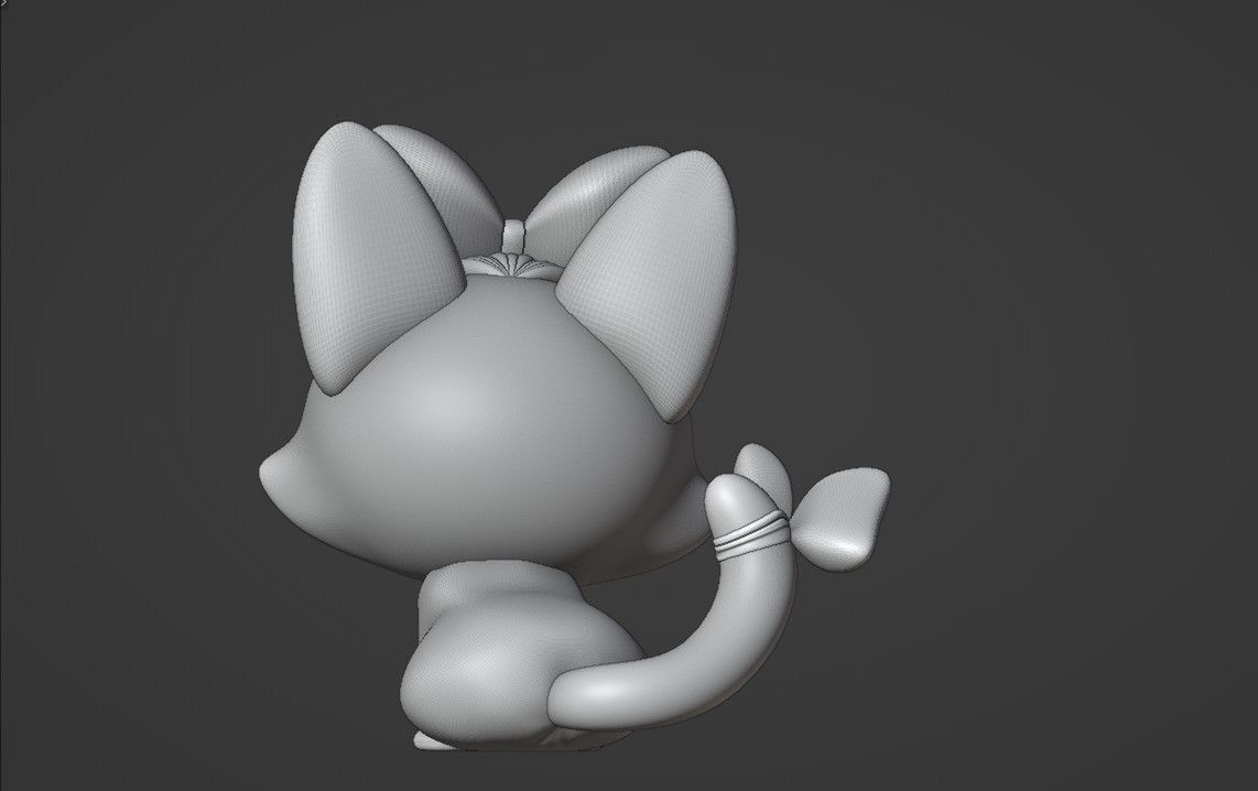 cat girl 3D print model_4