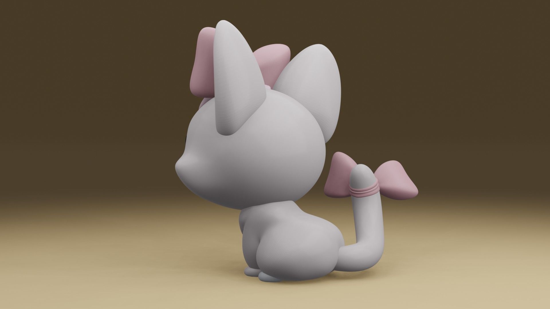 cat girl 3D print model_12