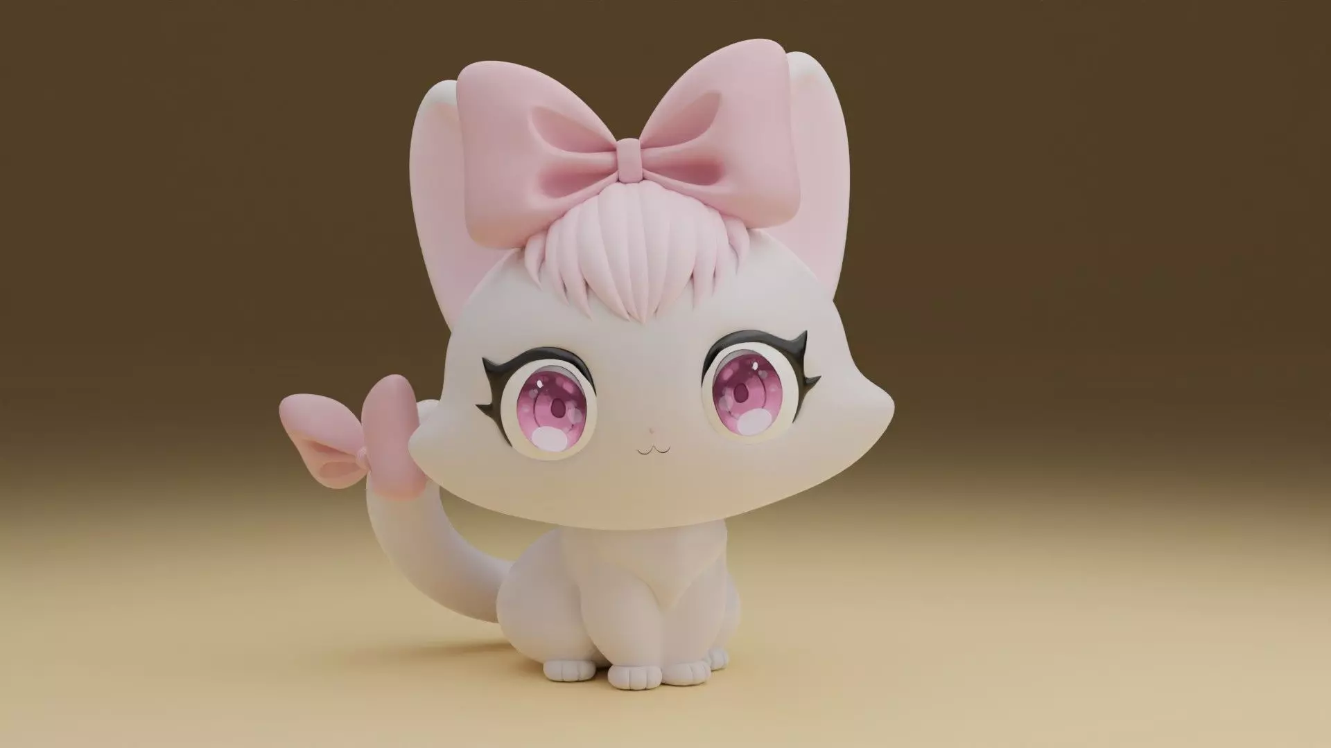 cat girl 3D print model_0