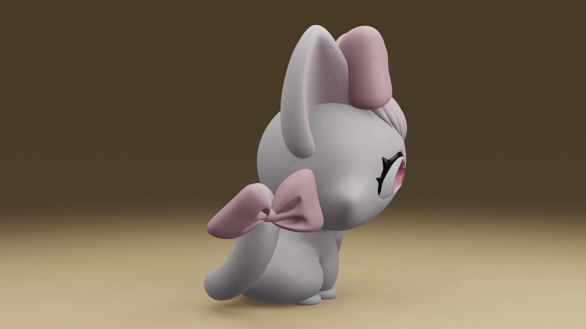 cat girl 3D print model_9