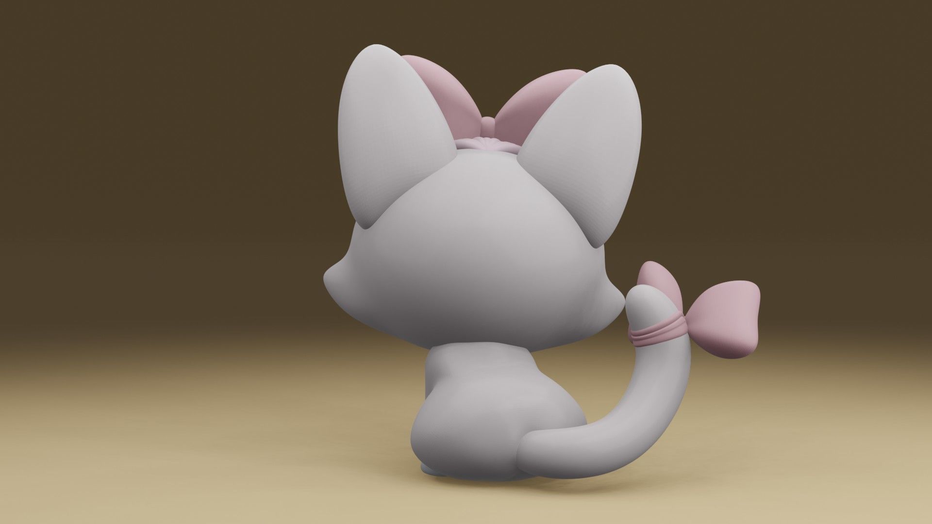 cat girl 3D print model_11