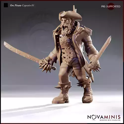 Orc Pirate Captain 01