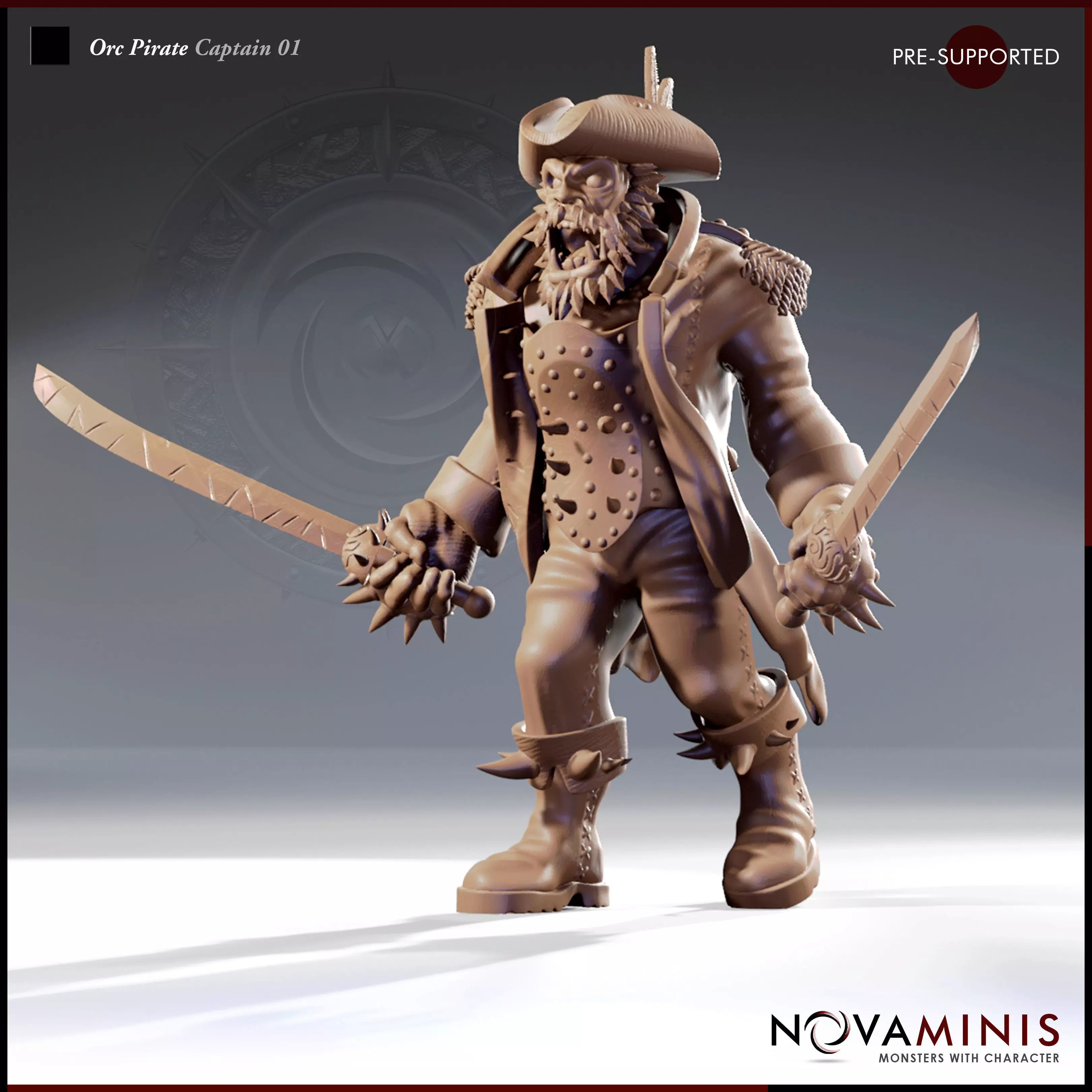 Orc Pirate Captain 01 3D print model_0