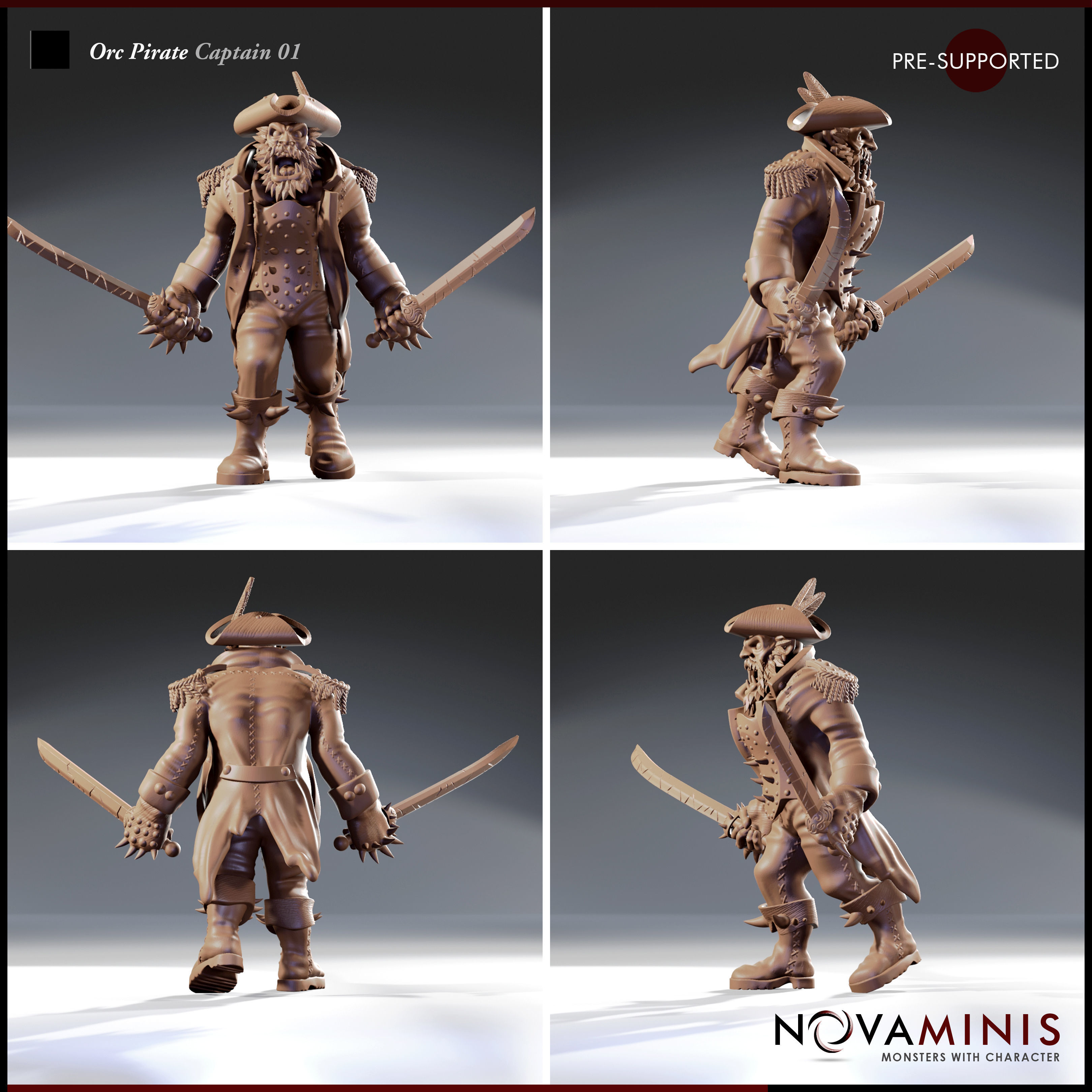 Orc Pirate Captain 01 3D print model_2