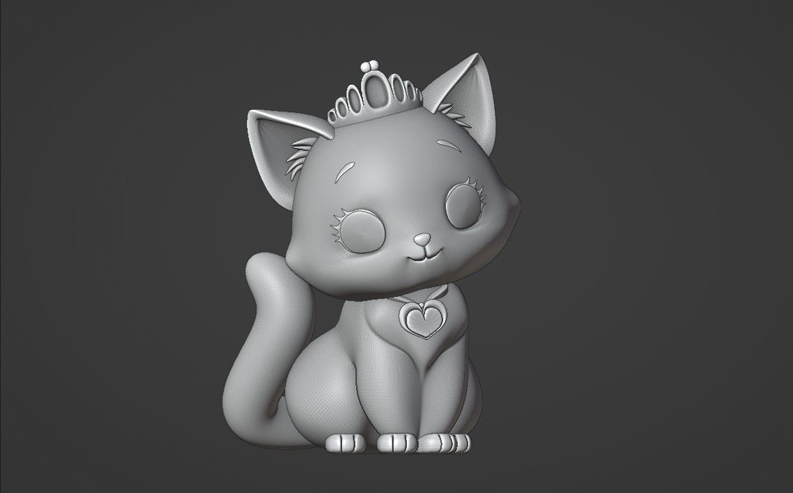 cat queen 3D print model_2