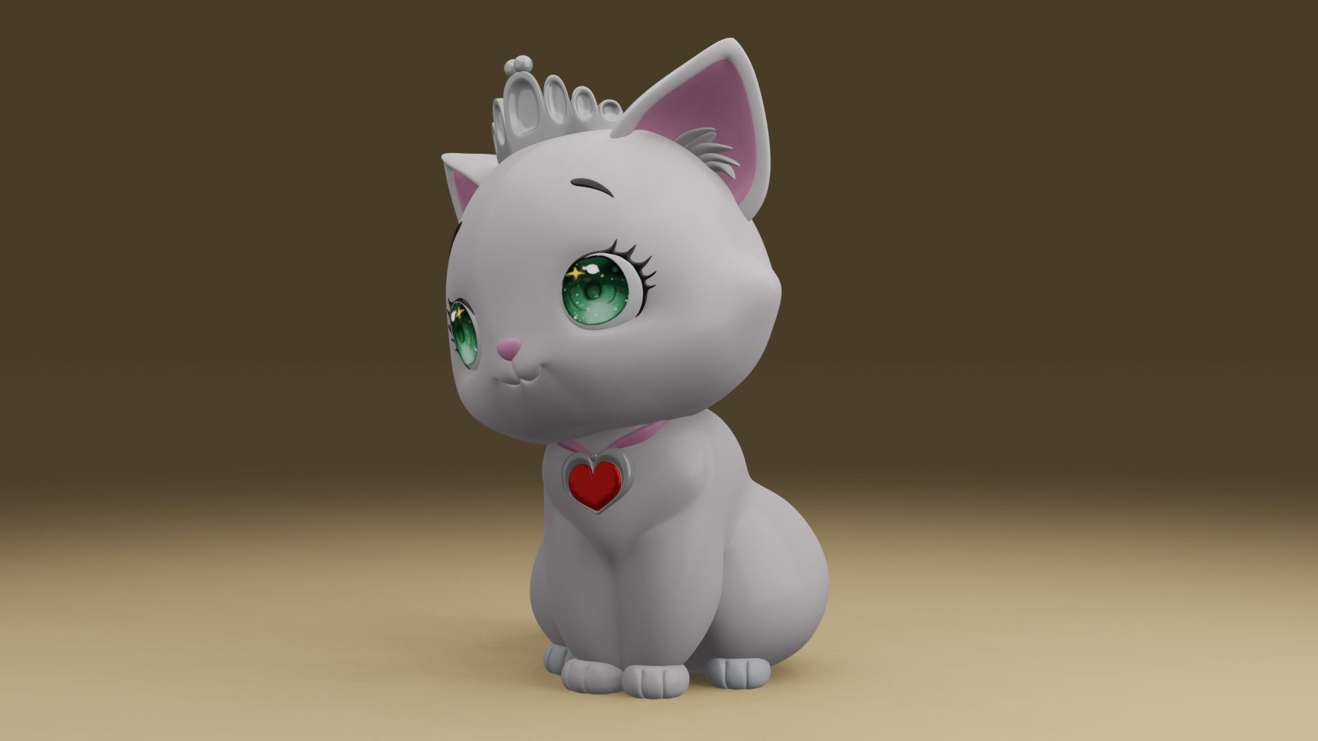 cat queen 3D print model_14