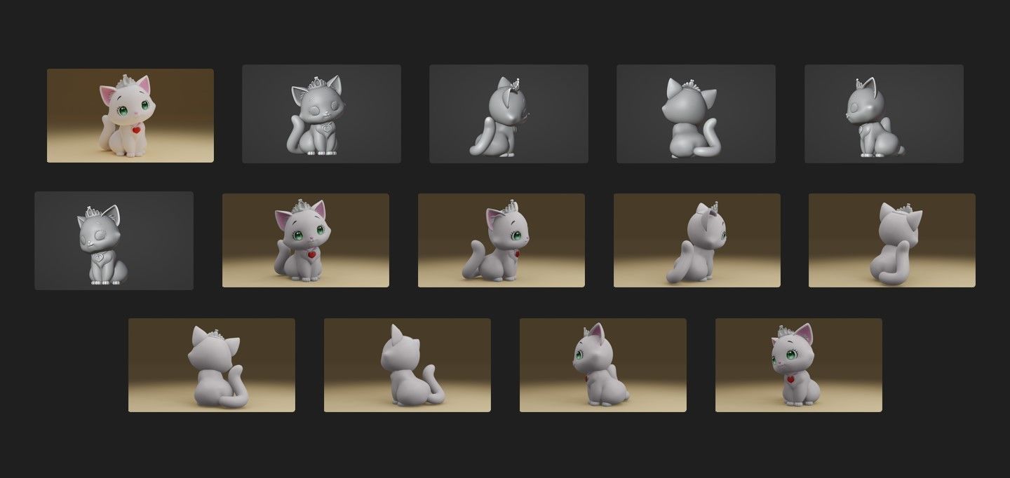 cat queen 3D print model_1