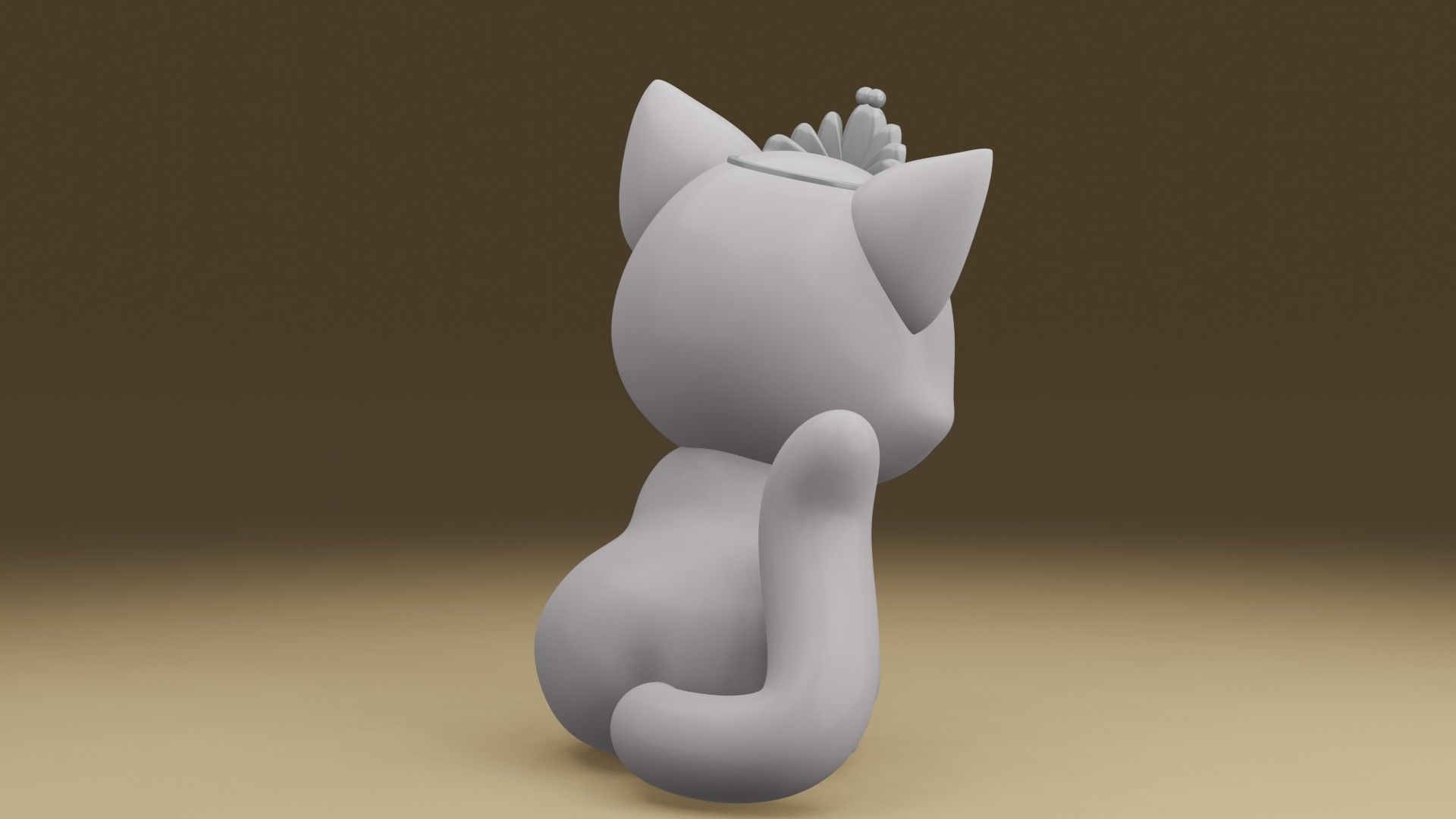 cat queen 3D print model_10