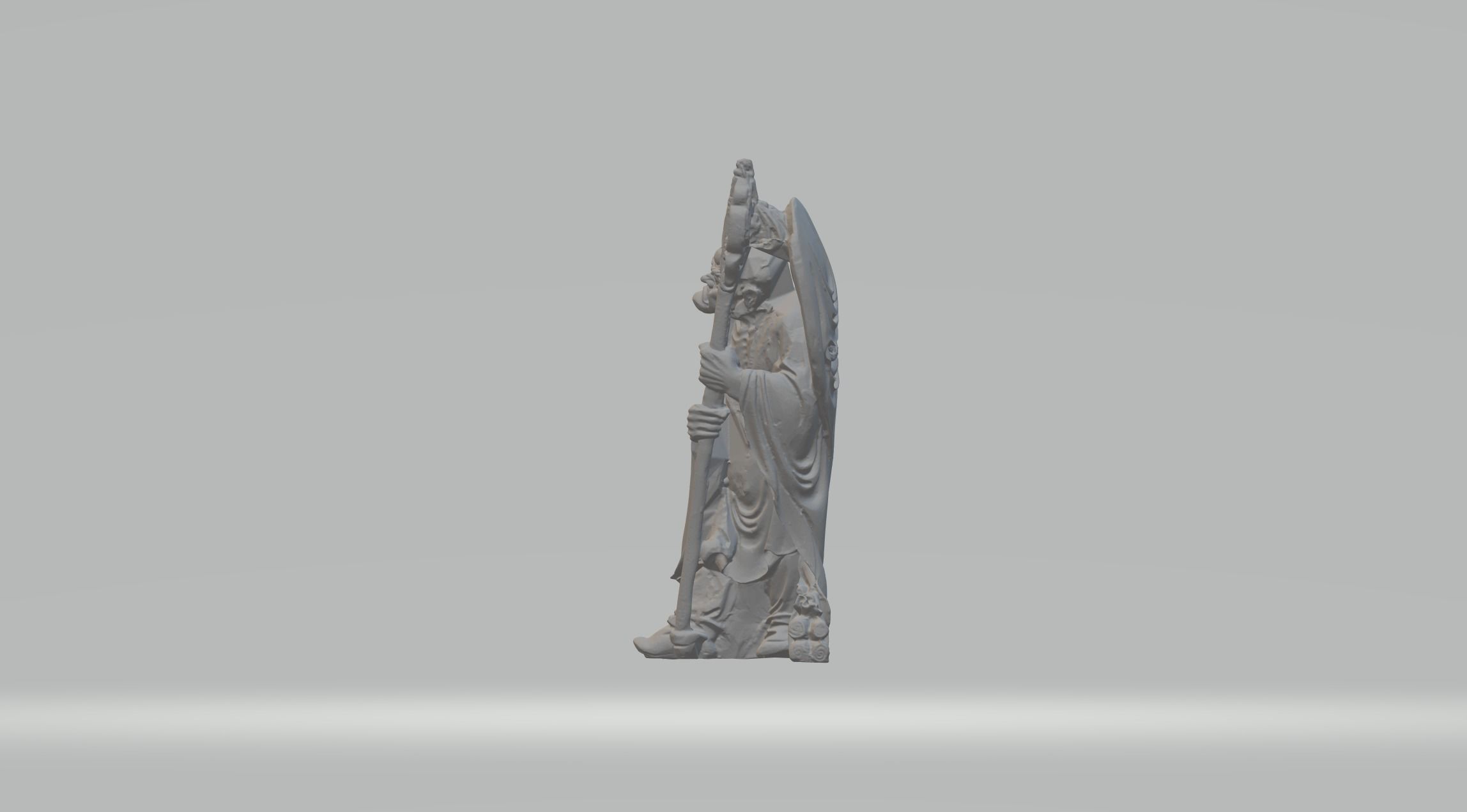 Arhat Buddhist Deity Statue 3D print model_1
