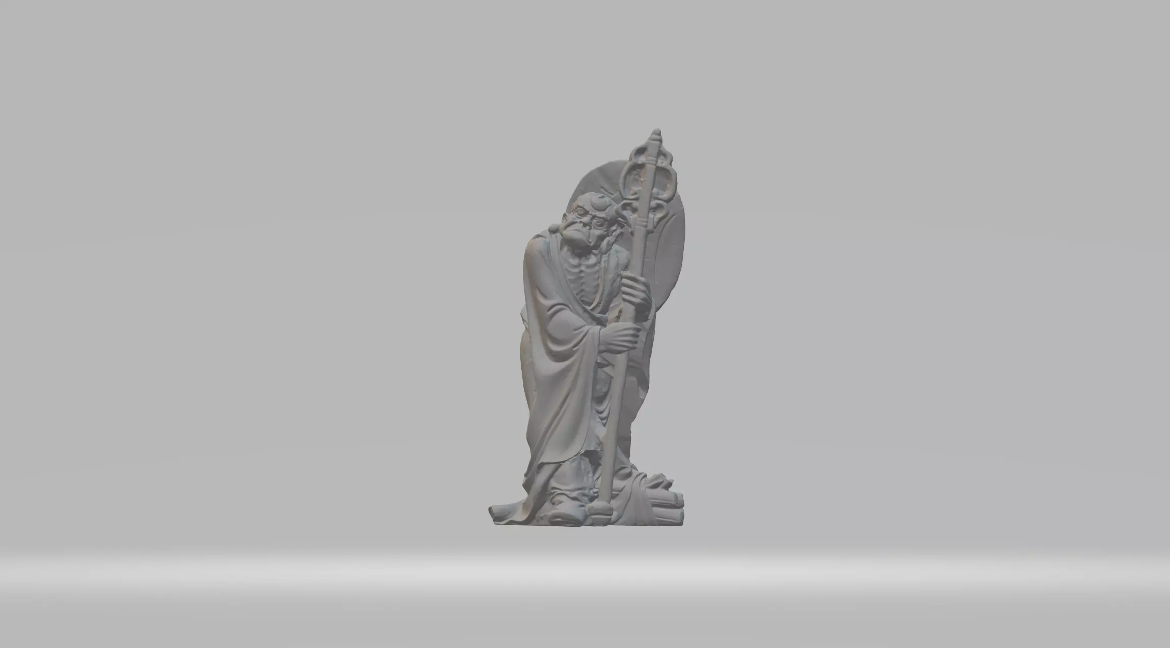 Arhat Buddhist Deity Statue 3D print model_0