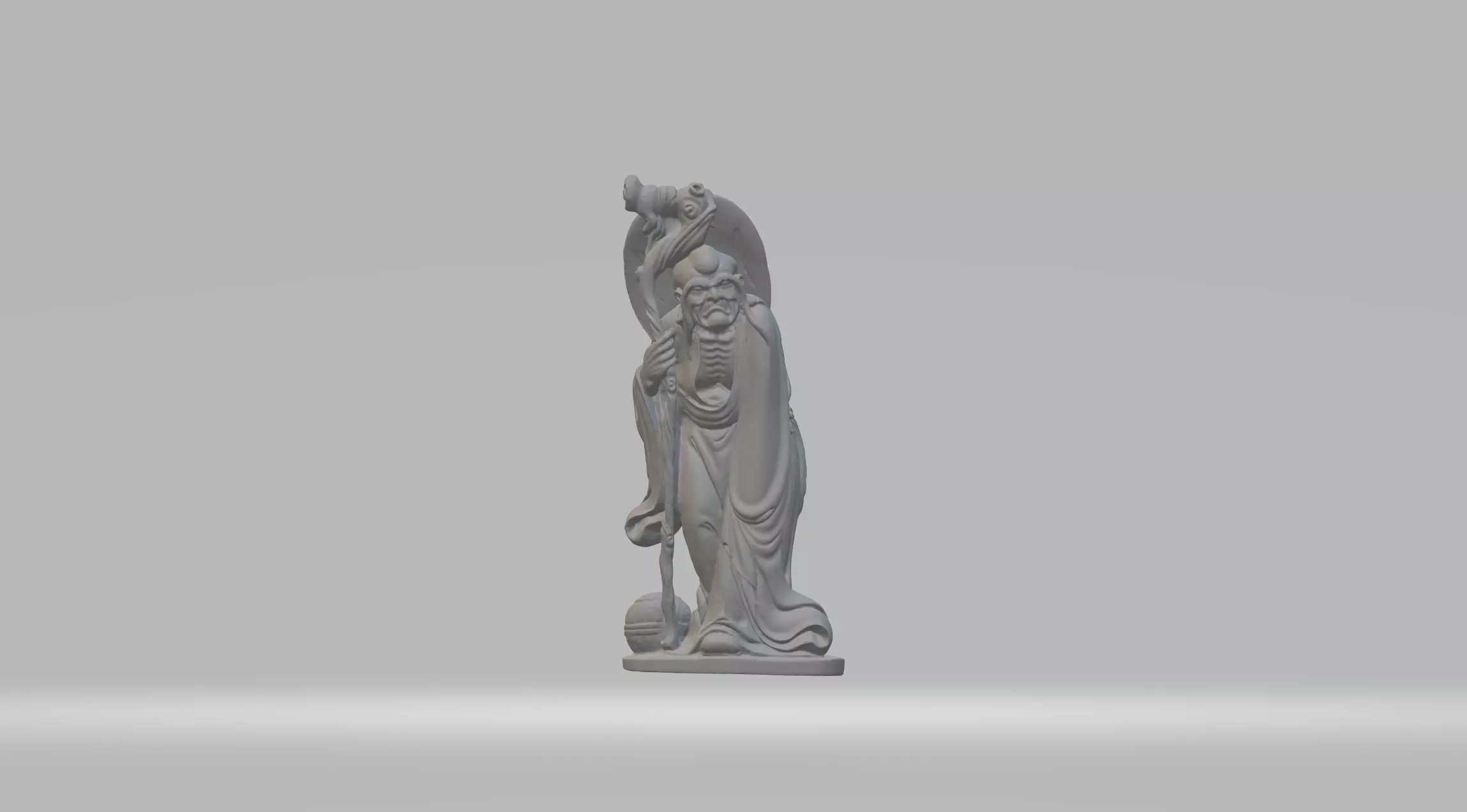Arhat Buddhist Deity Statue 3D print model_0