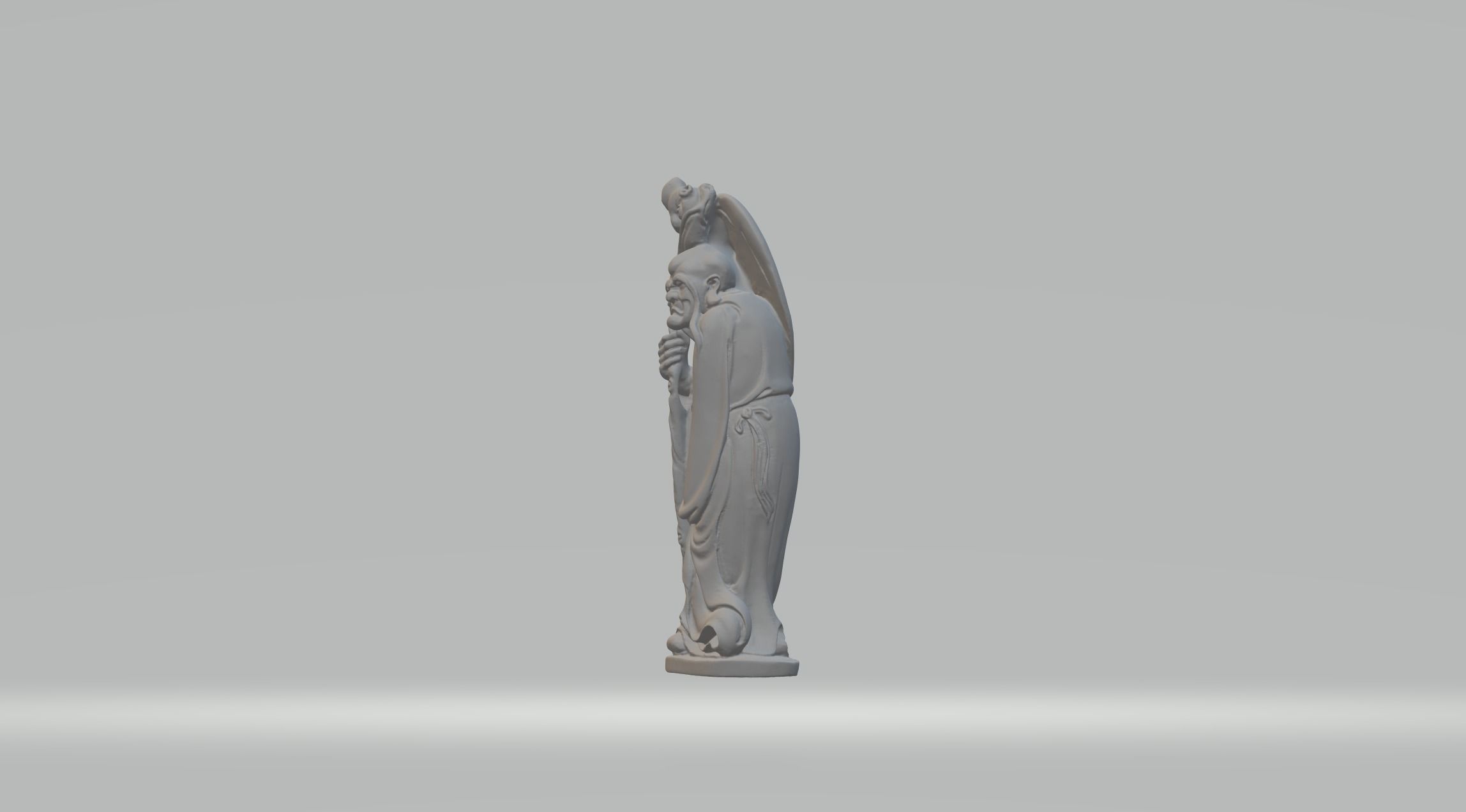 Arhat Buddhist Deity Statue 3D print model_1