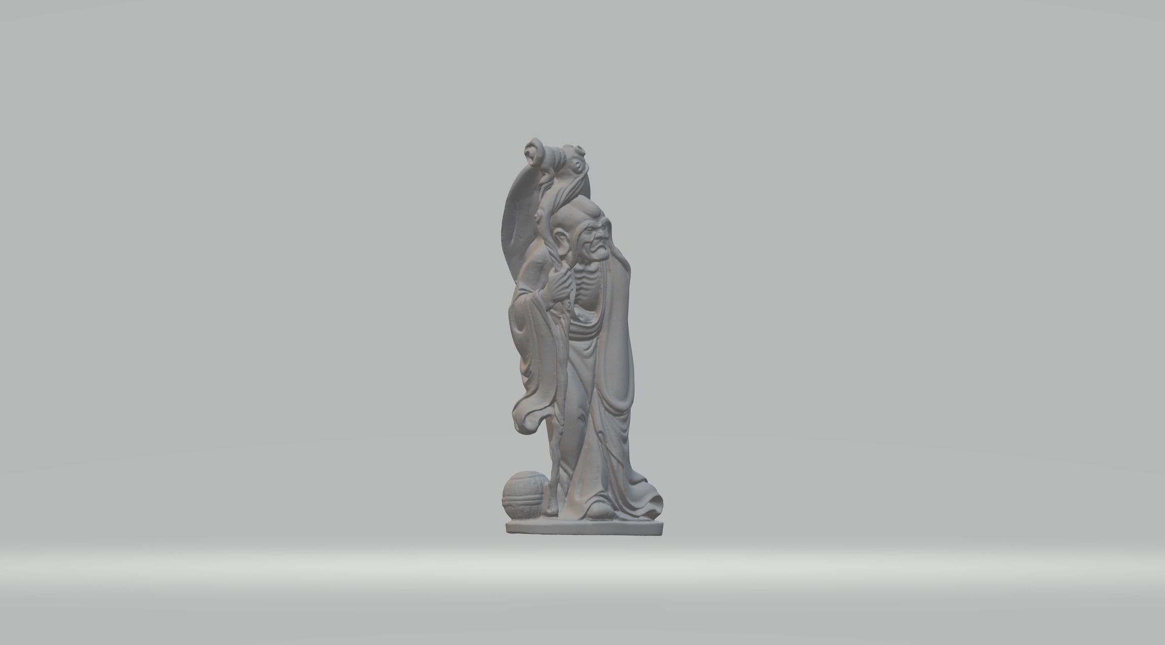 Arhat Buddhist Deity Statue 3D print model_3