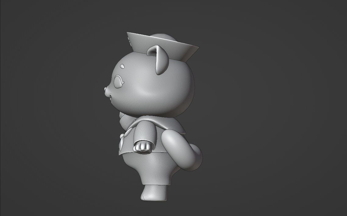 cat sailor 3D print model_5