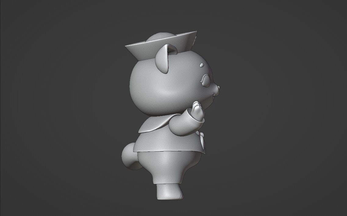 cat sailor 3D print model_3