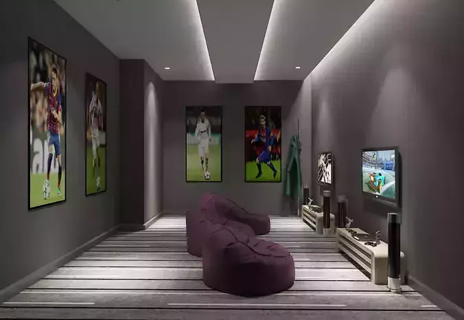TV Room and Event Room 3D model