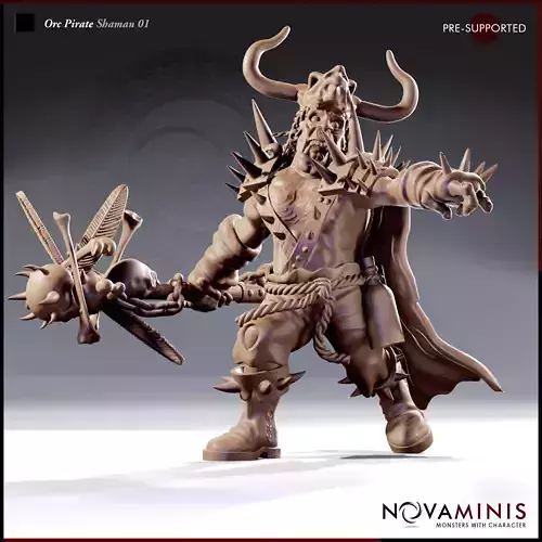 Orc Pirate Shaman 01 3D print model