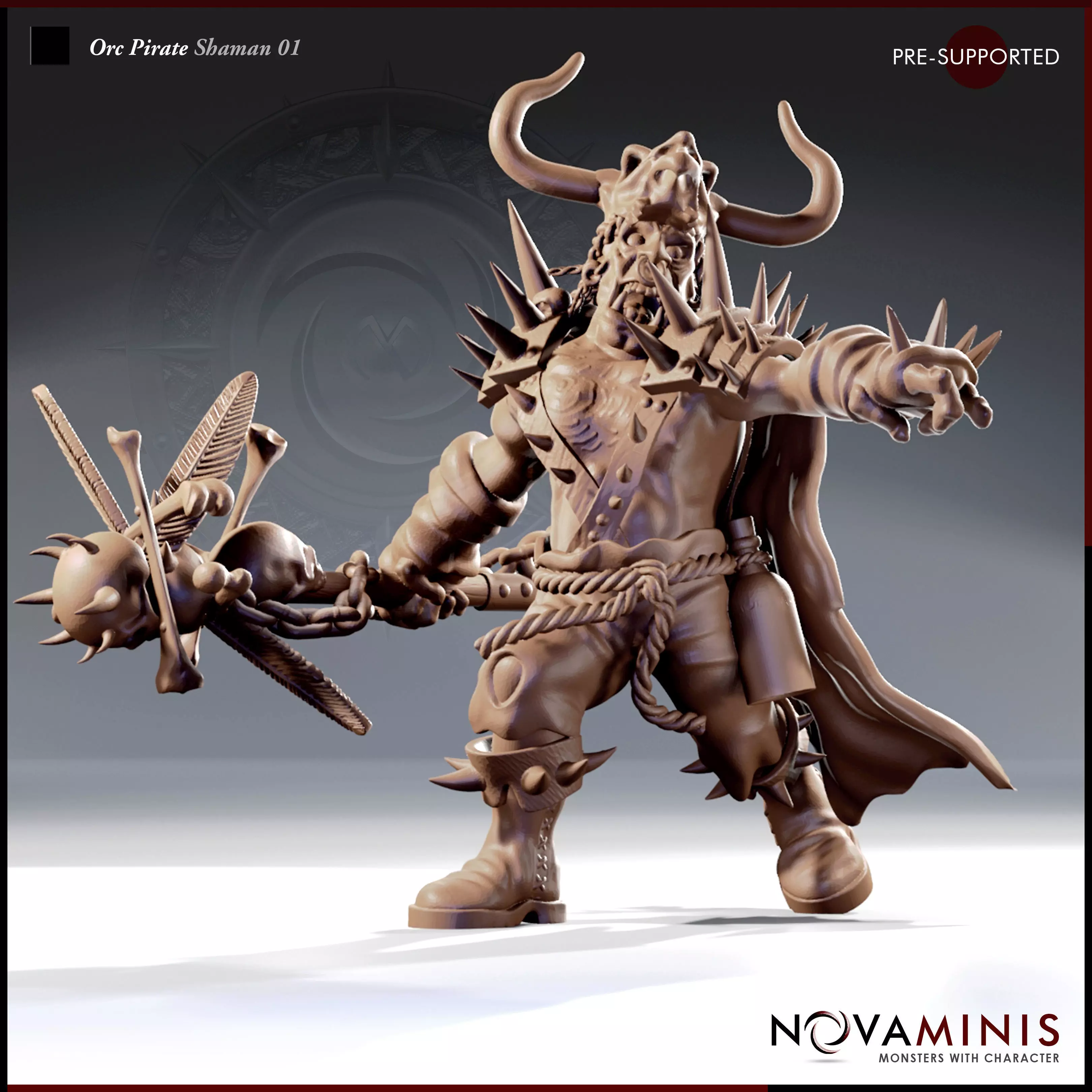 Orc Pirate Shaman 01 3D print model_0