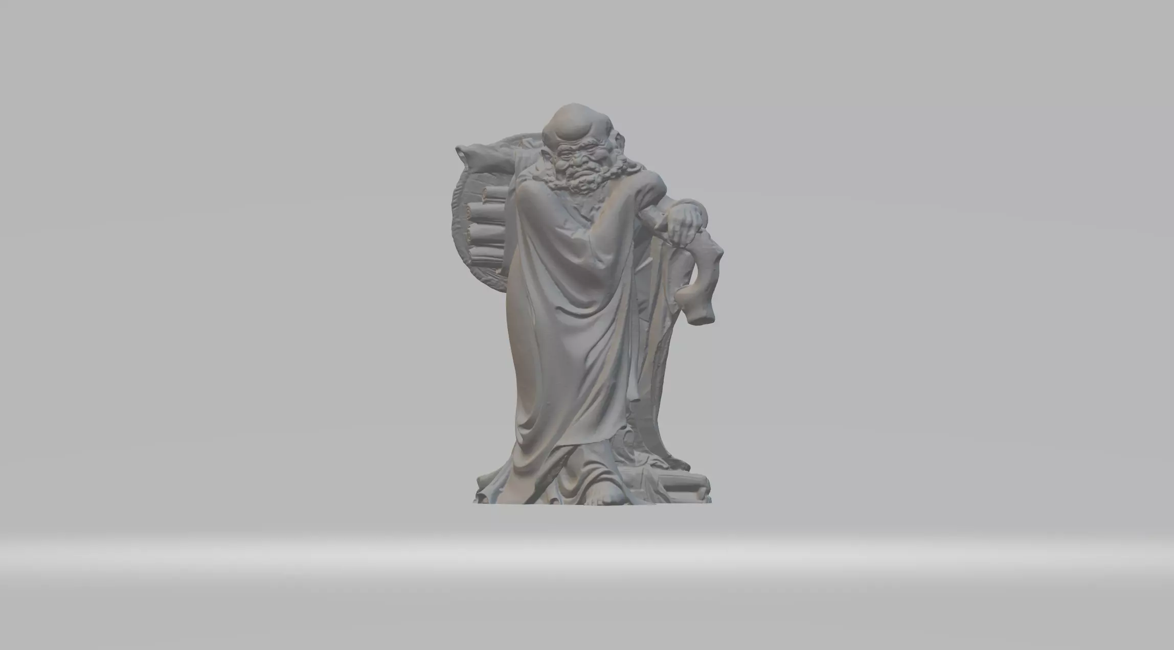 Arhat Buddhist Deity Statue 15 3D print model_0