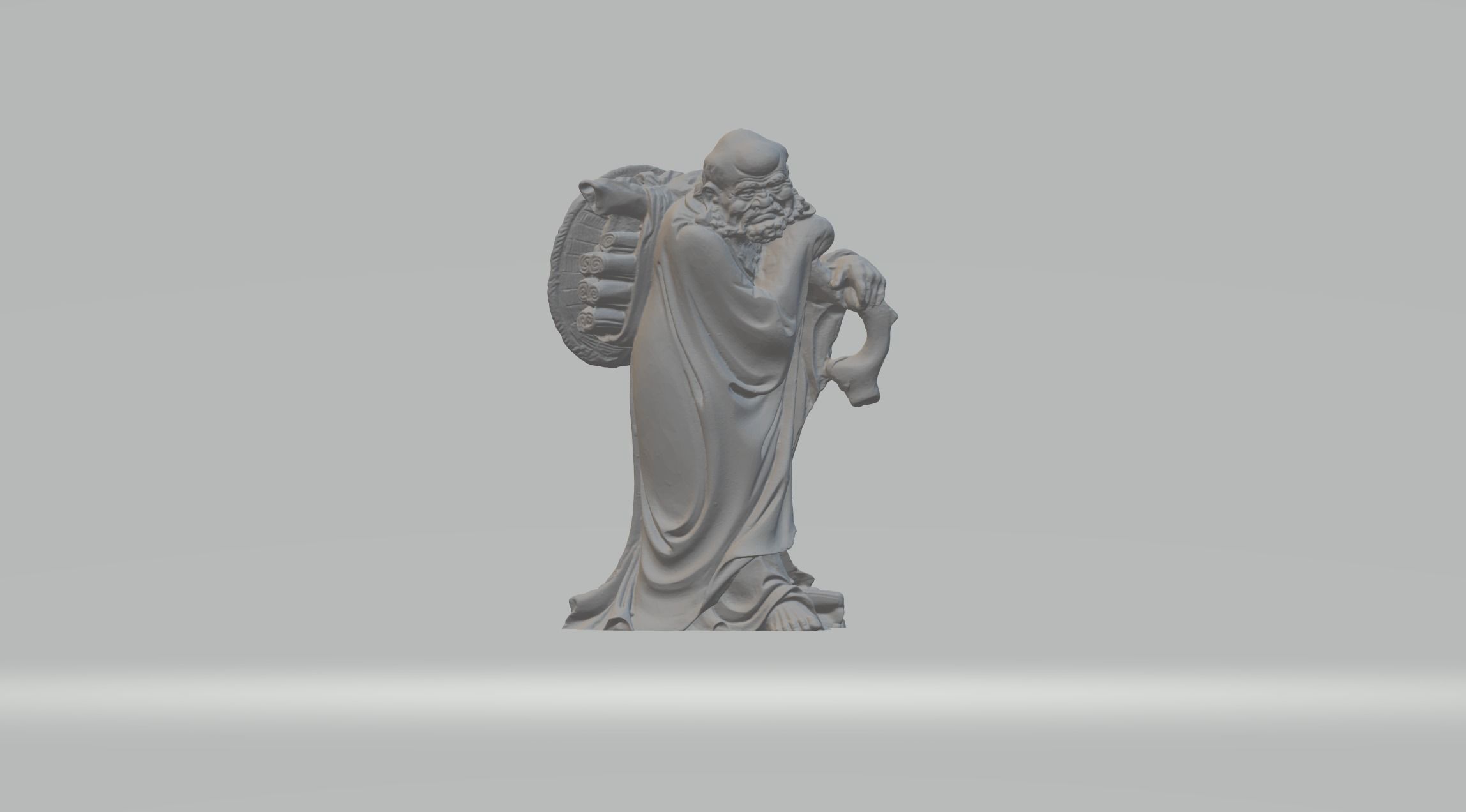 Arhat Buddhist Deity Statue 15 3D print model_3