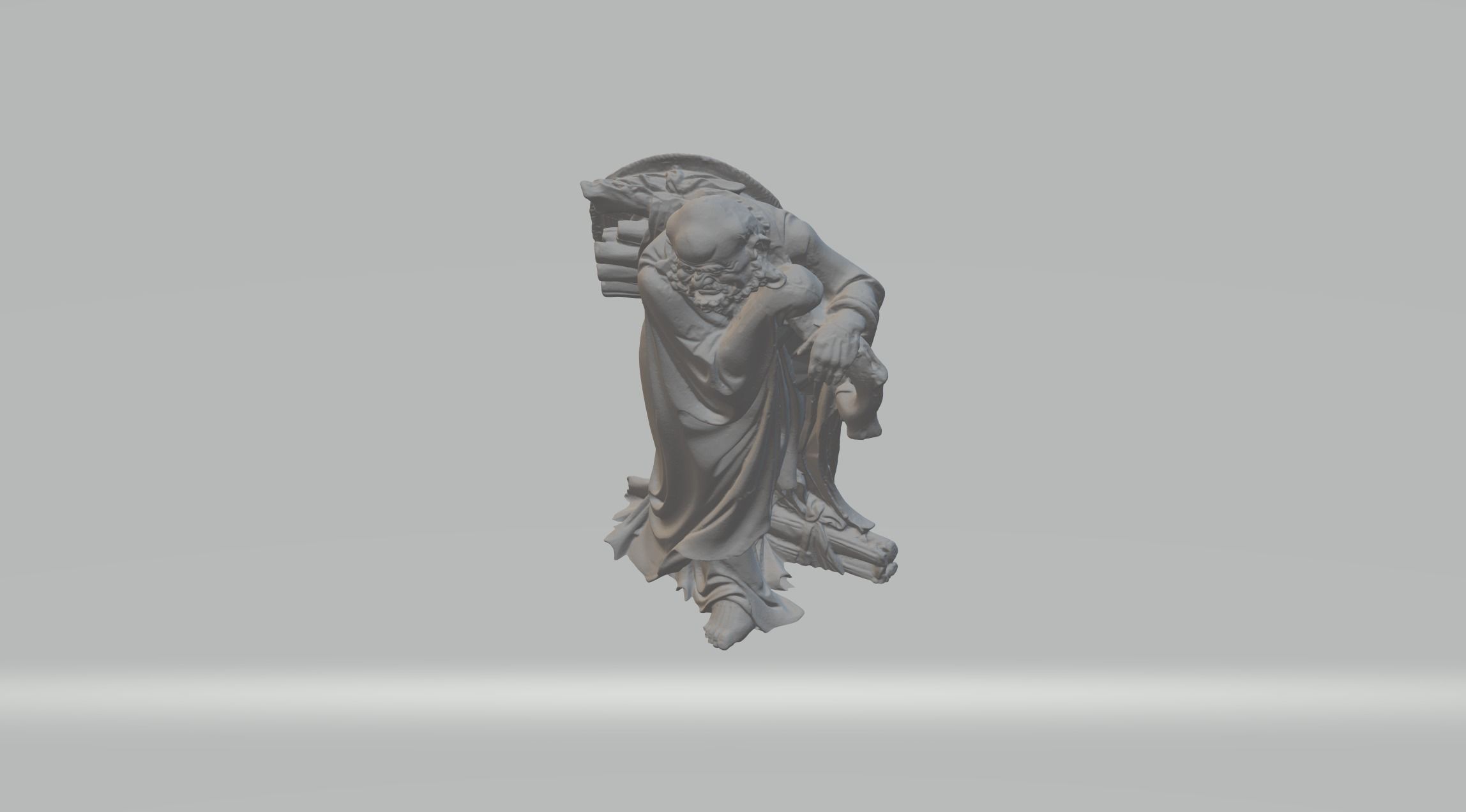 Arhat Buddhist Deity Statue 15 3D print model_4