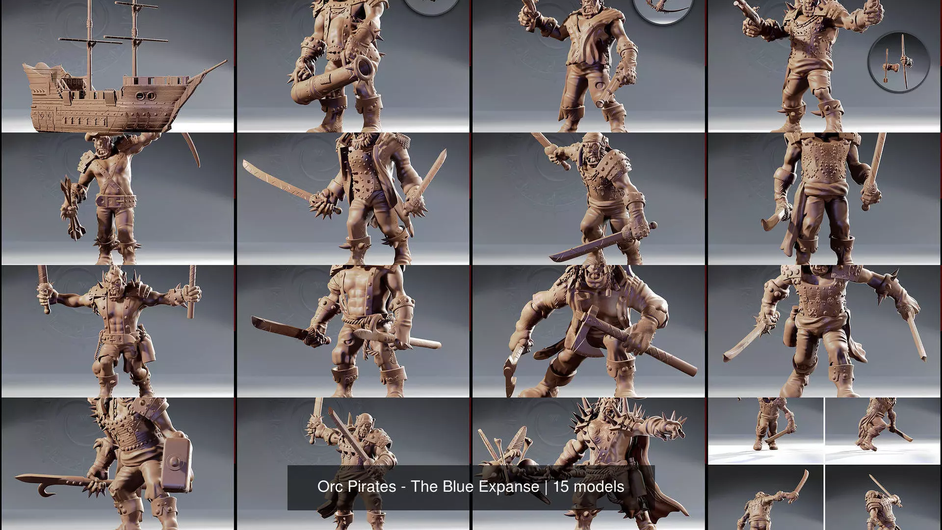Orc Pirates - The Blue Expanse 3D Model Collection_16