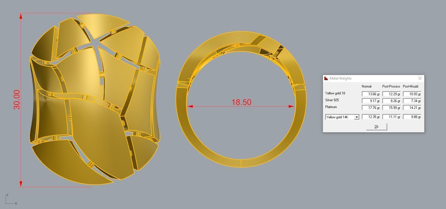 Gold Ring 3D print model_1