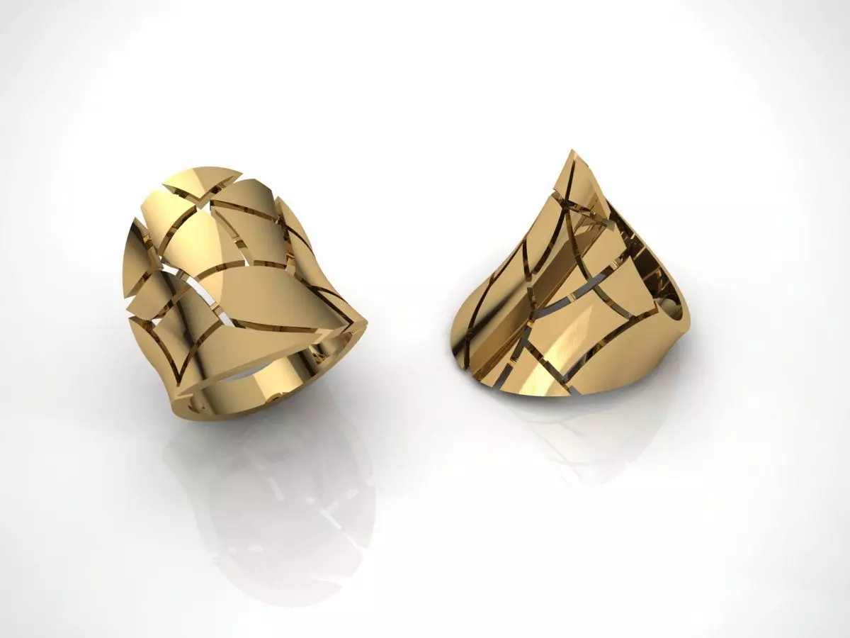 Gold Ring 3D print model_0