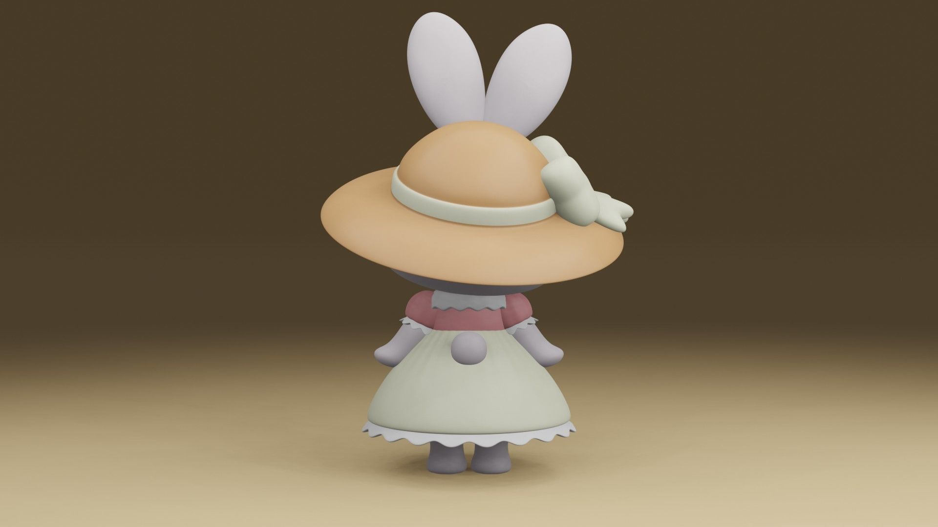 rabbit farmer 3D print model_11