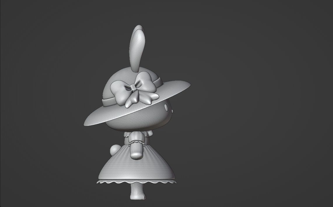 rabbit farmer 3D print model_3
