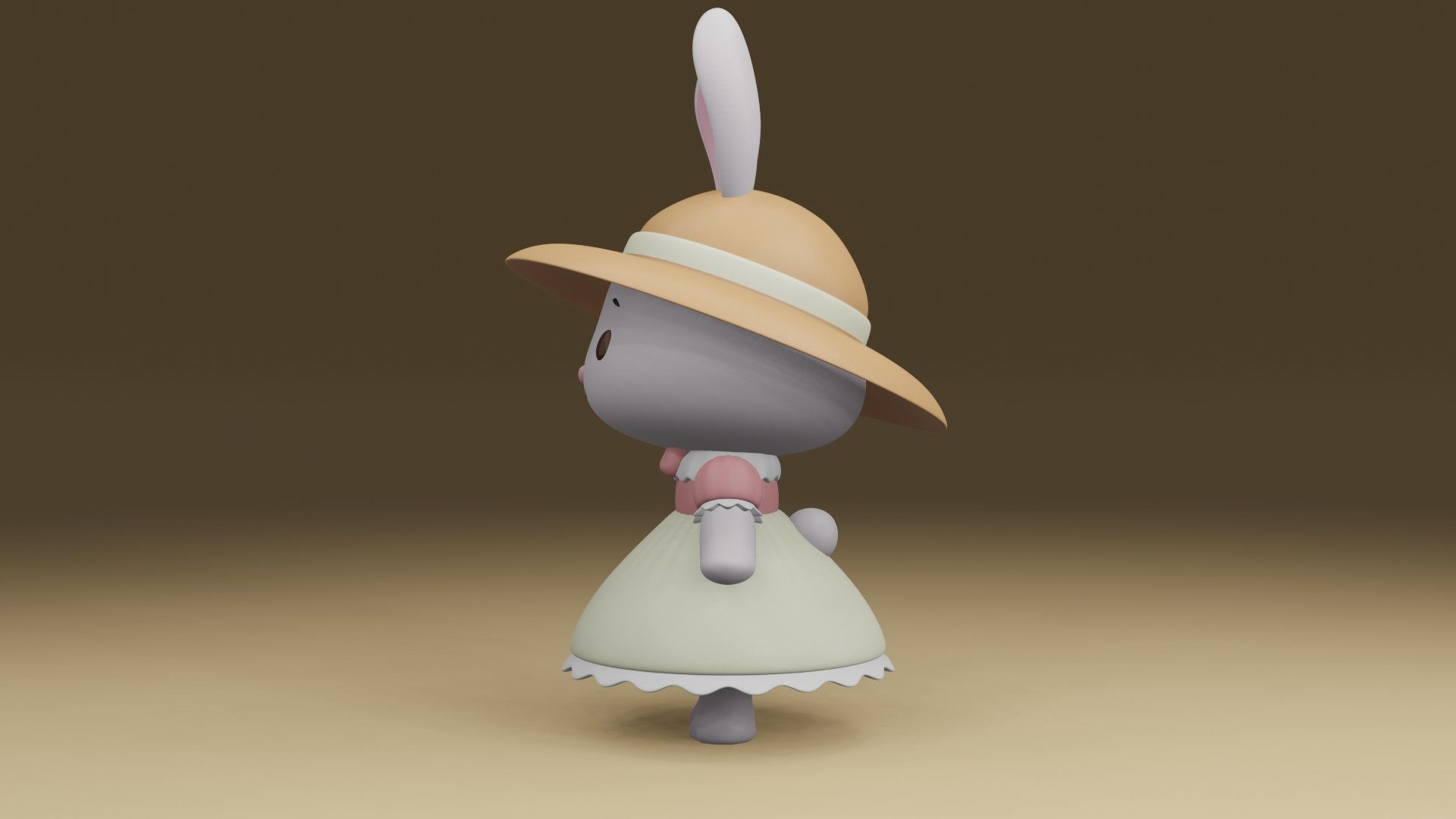 rabbit farmer 3D print model_13
