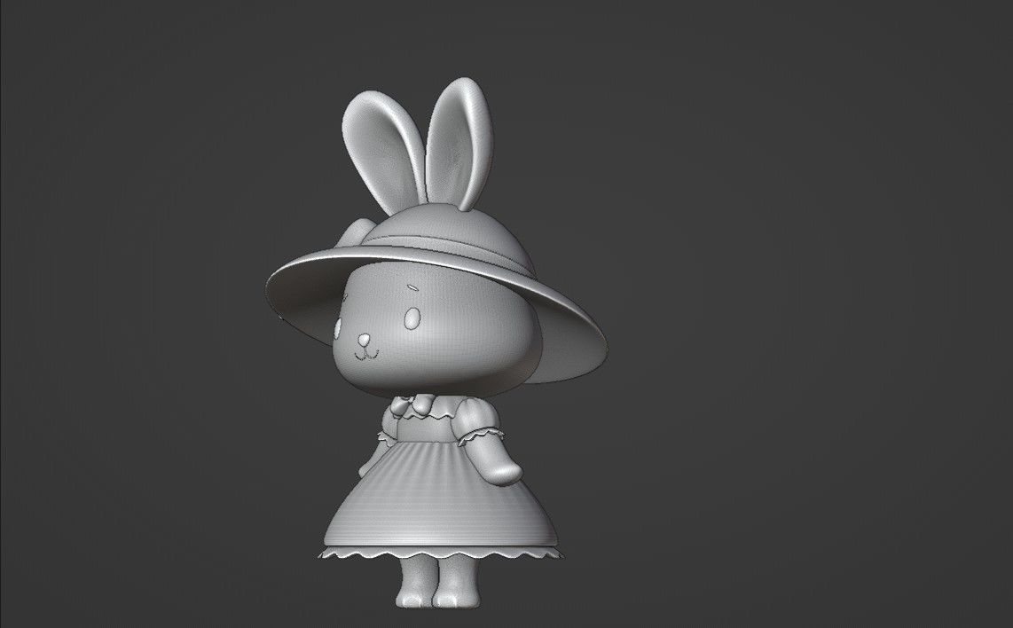 rabbit farmer 3D print model_6