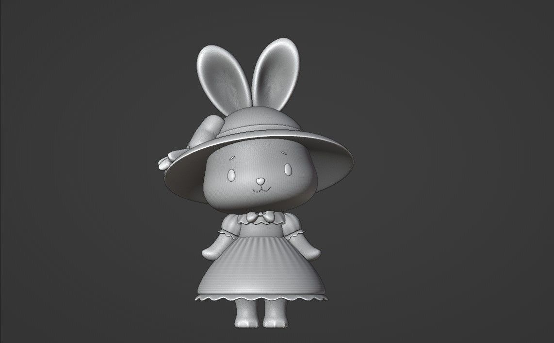 rabbit farmer 3D print model_2
