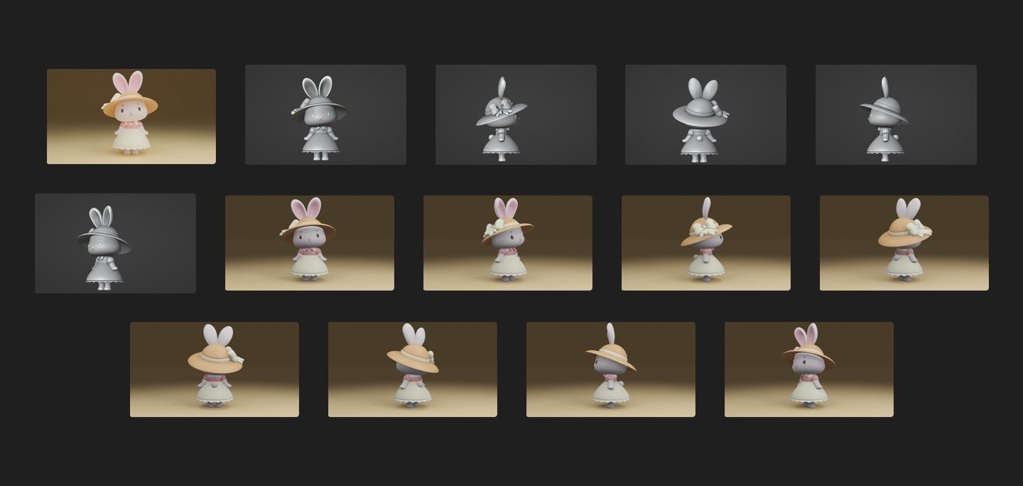 rabbit farmer 3D print model_1