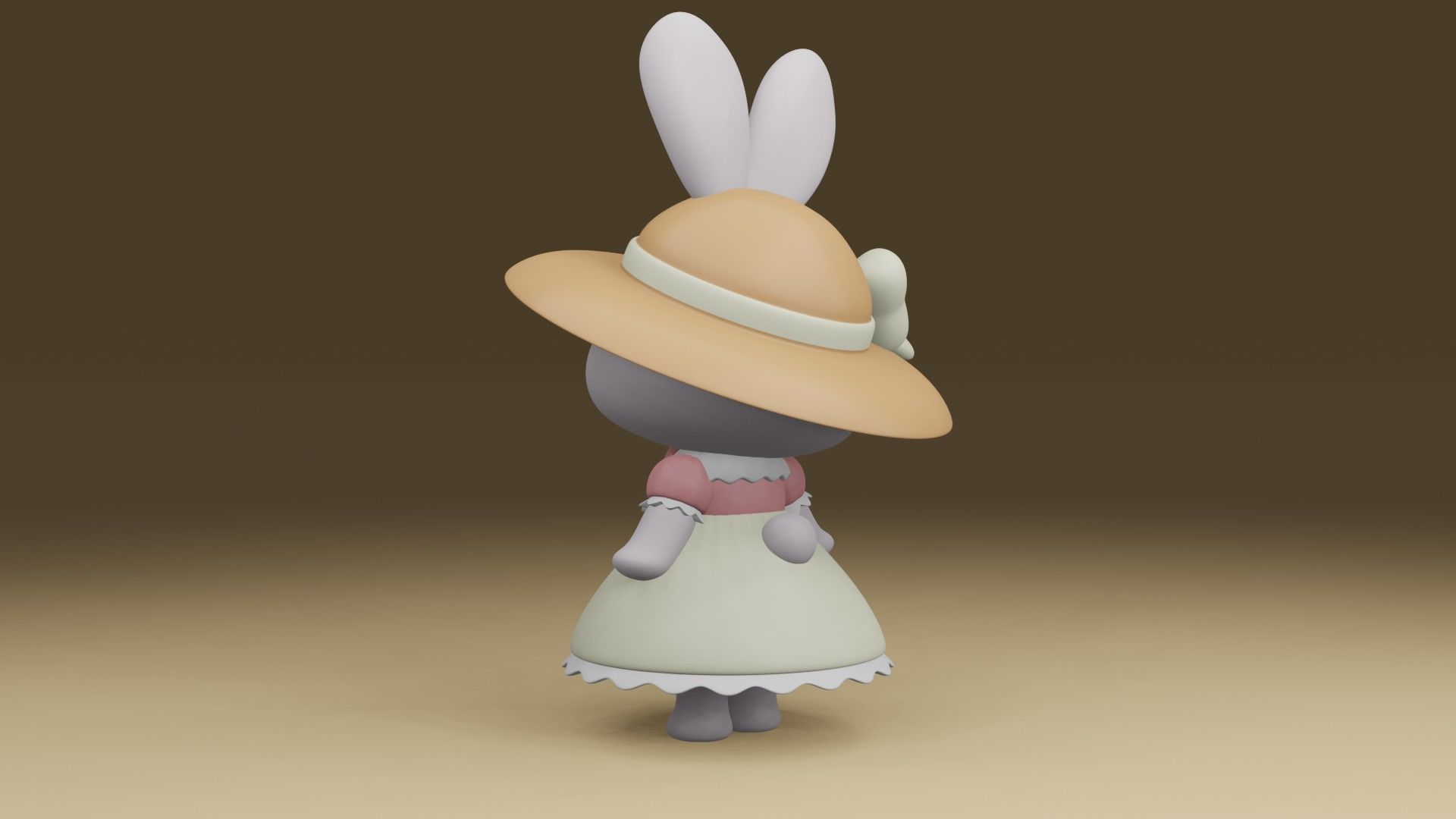 rabbit farmer 3D print model_12