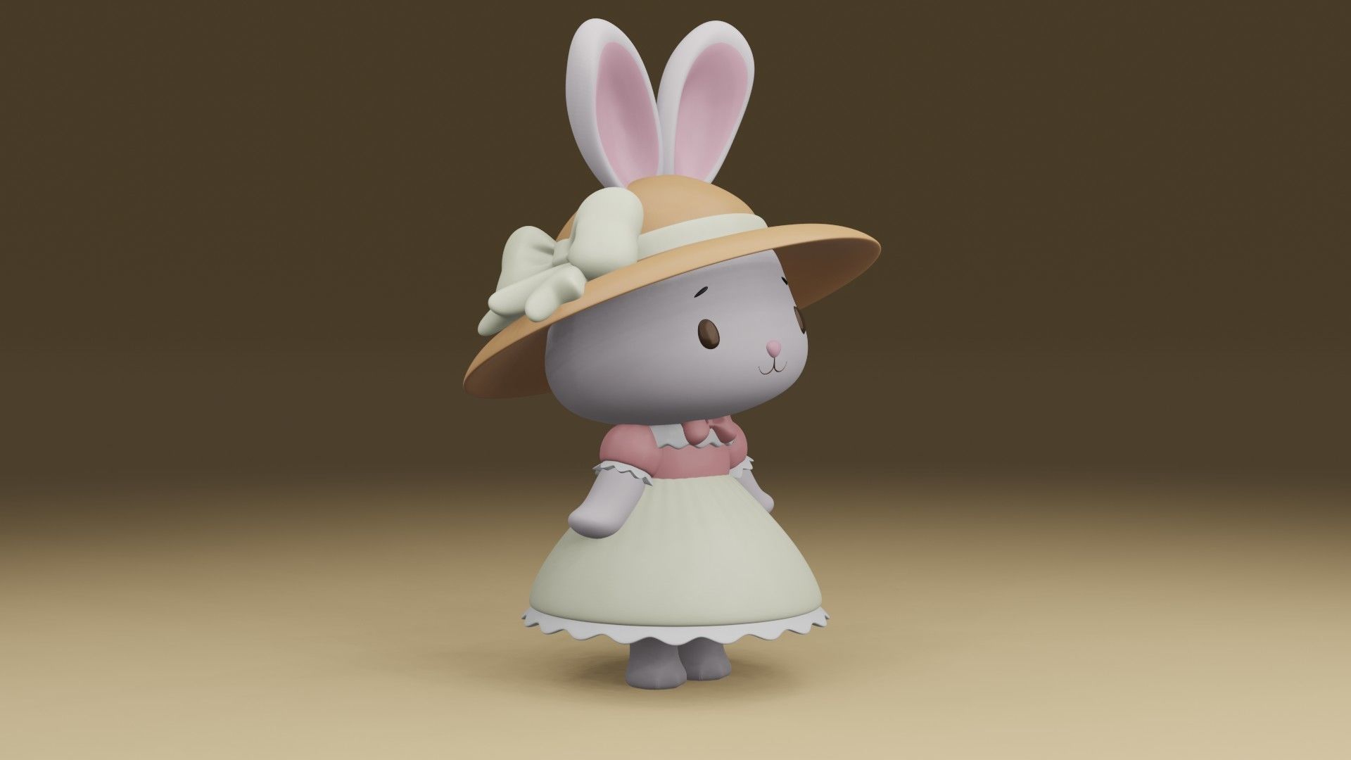 rabbit farmer 3D print model_8