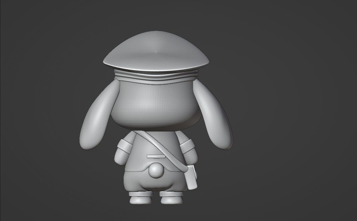 rabbit postman 3D print model_4