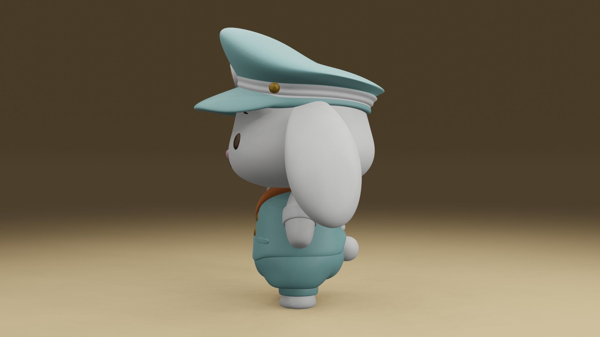 rabbit postman 3D print model_13