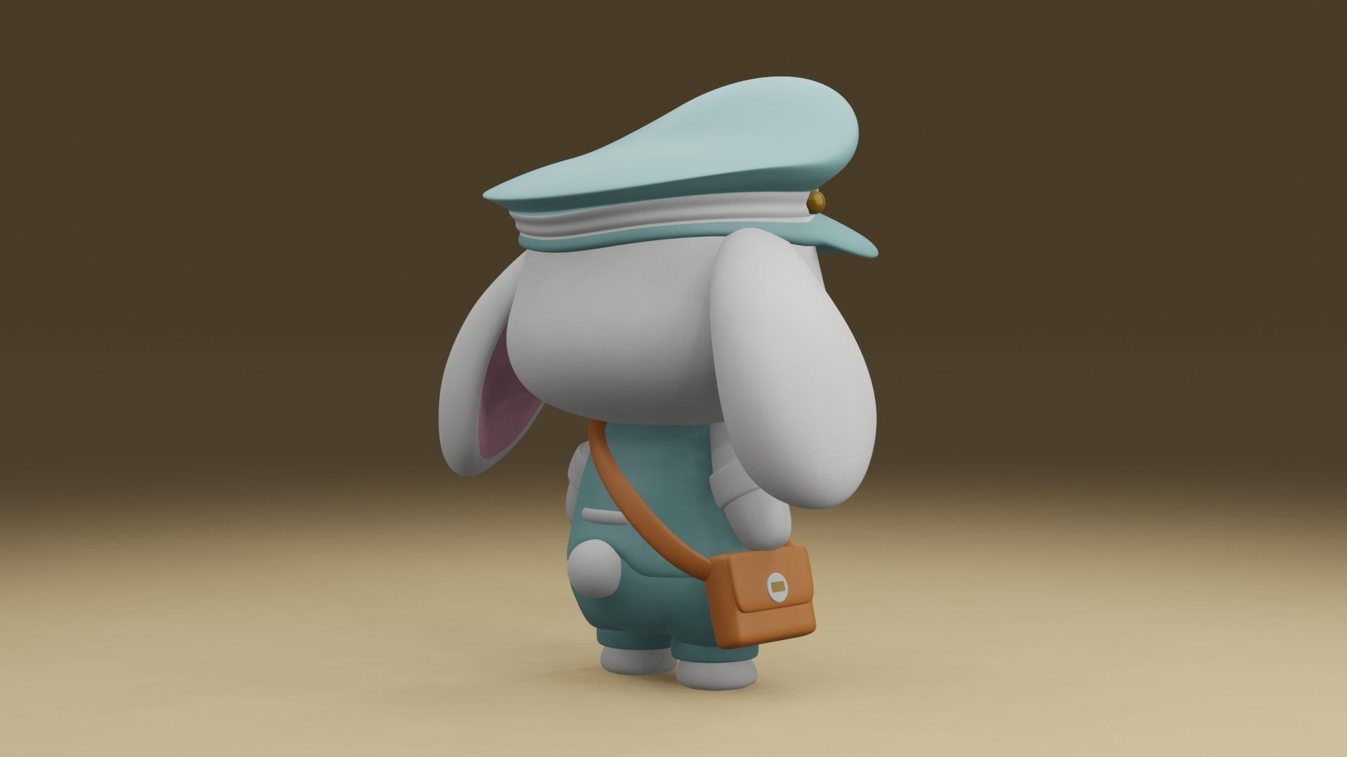 rabbit postman 3D print model_10