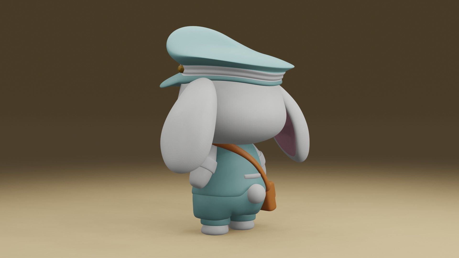 rabbit postman 3D print model_12