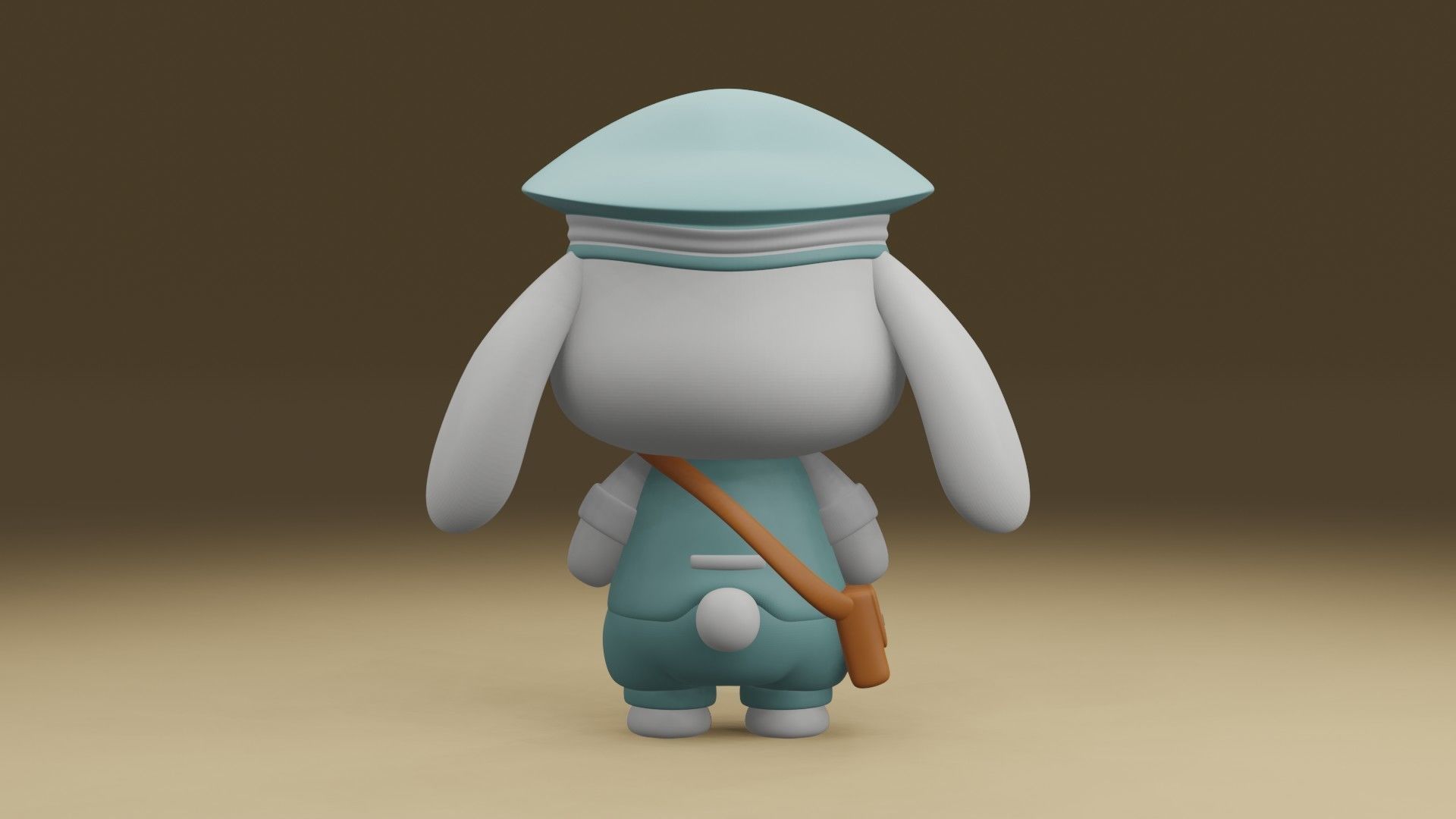 rabbit postman 3D print model_11