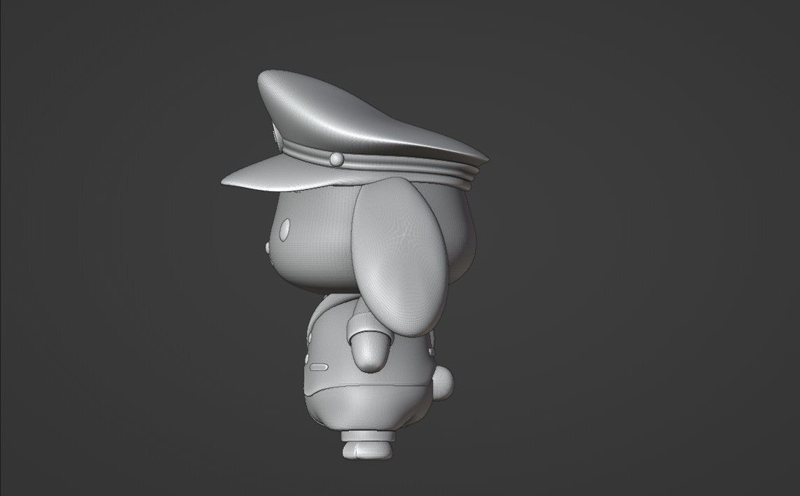 rabbit postman 3D print model_5