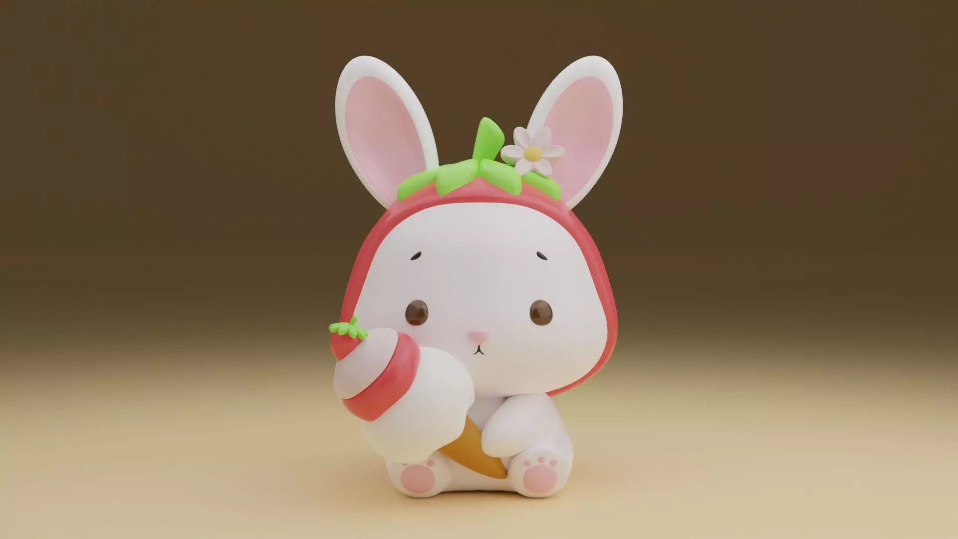 rabbit ice cream 3D print model_0