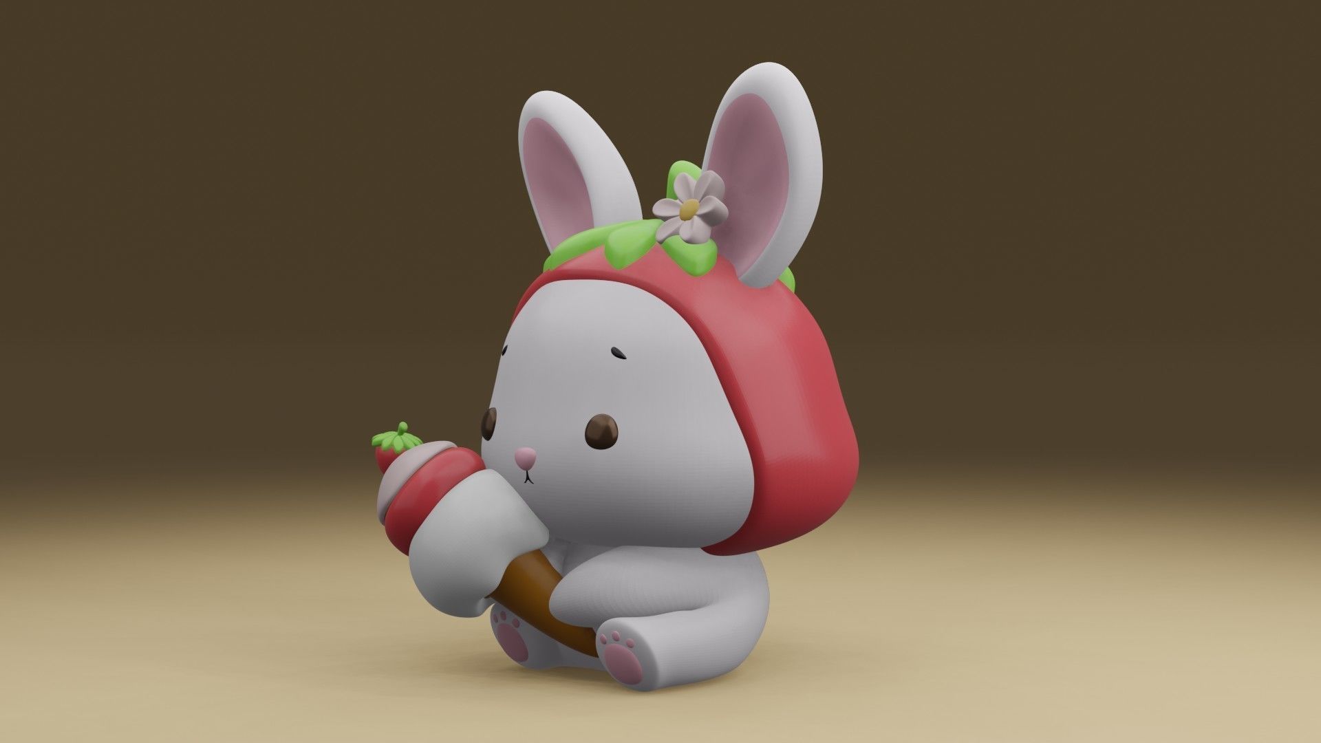 rabbit ice cream 3D print model_14