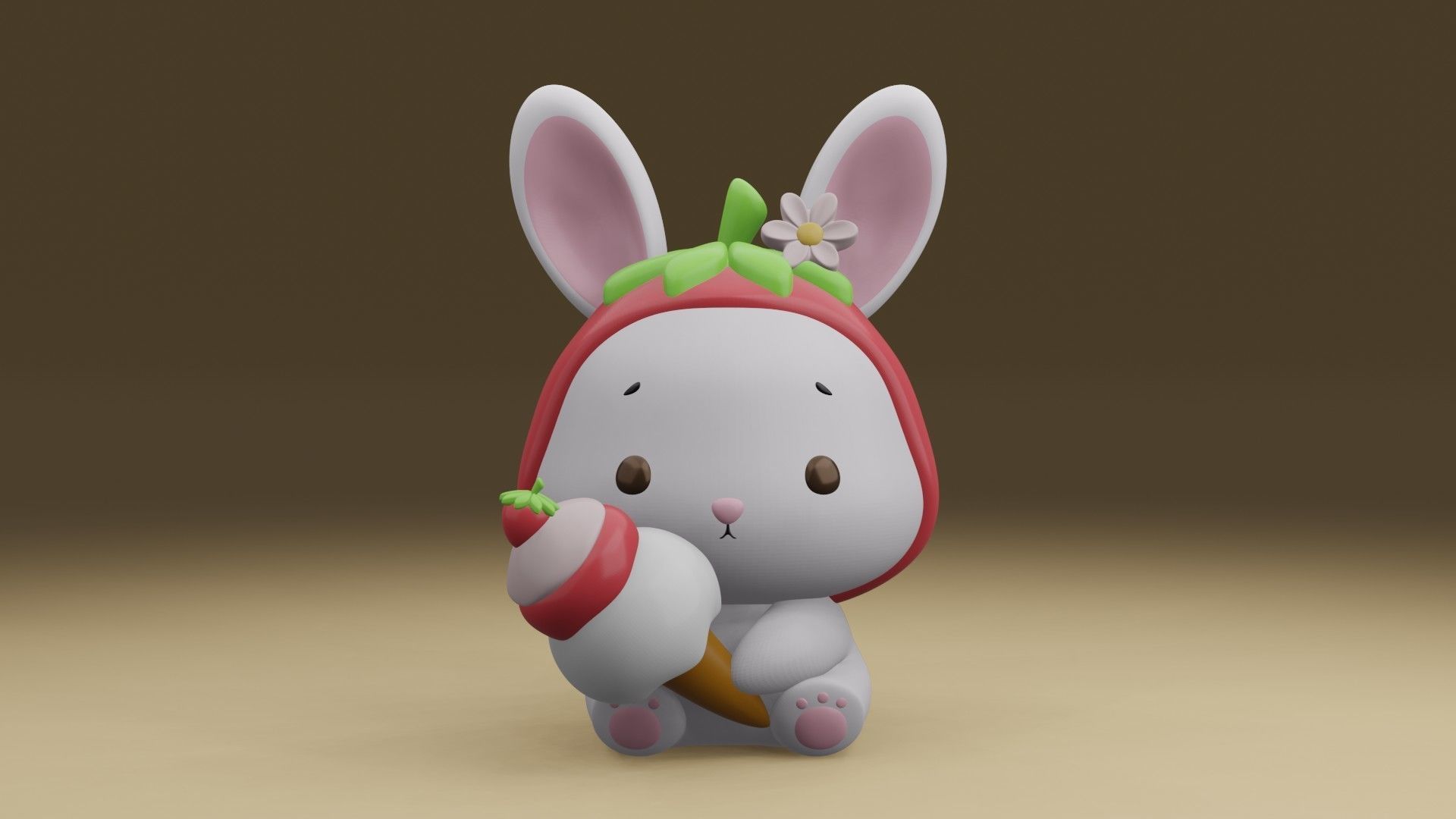 rabbit ice cream 3D print model_7